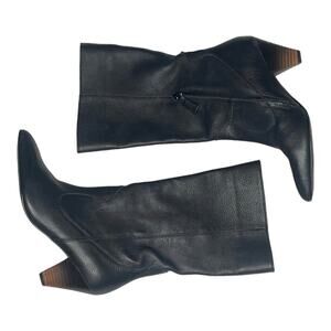 Naked Feet Semper Black Leather Boots size 7.5